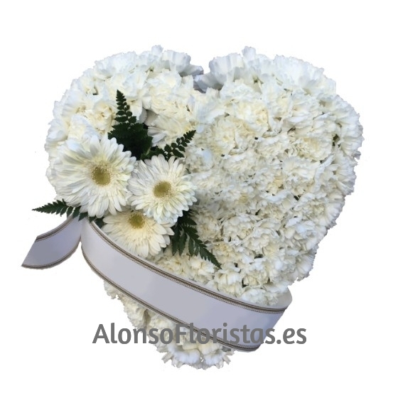 Corazón Funerario Claveles