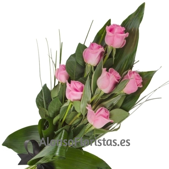 ramo funerario 7 rosas